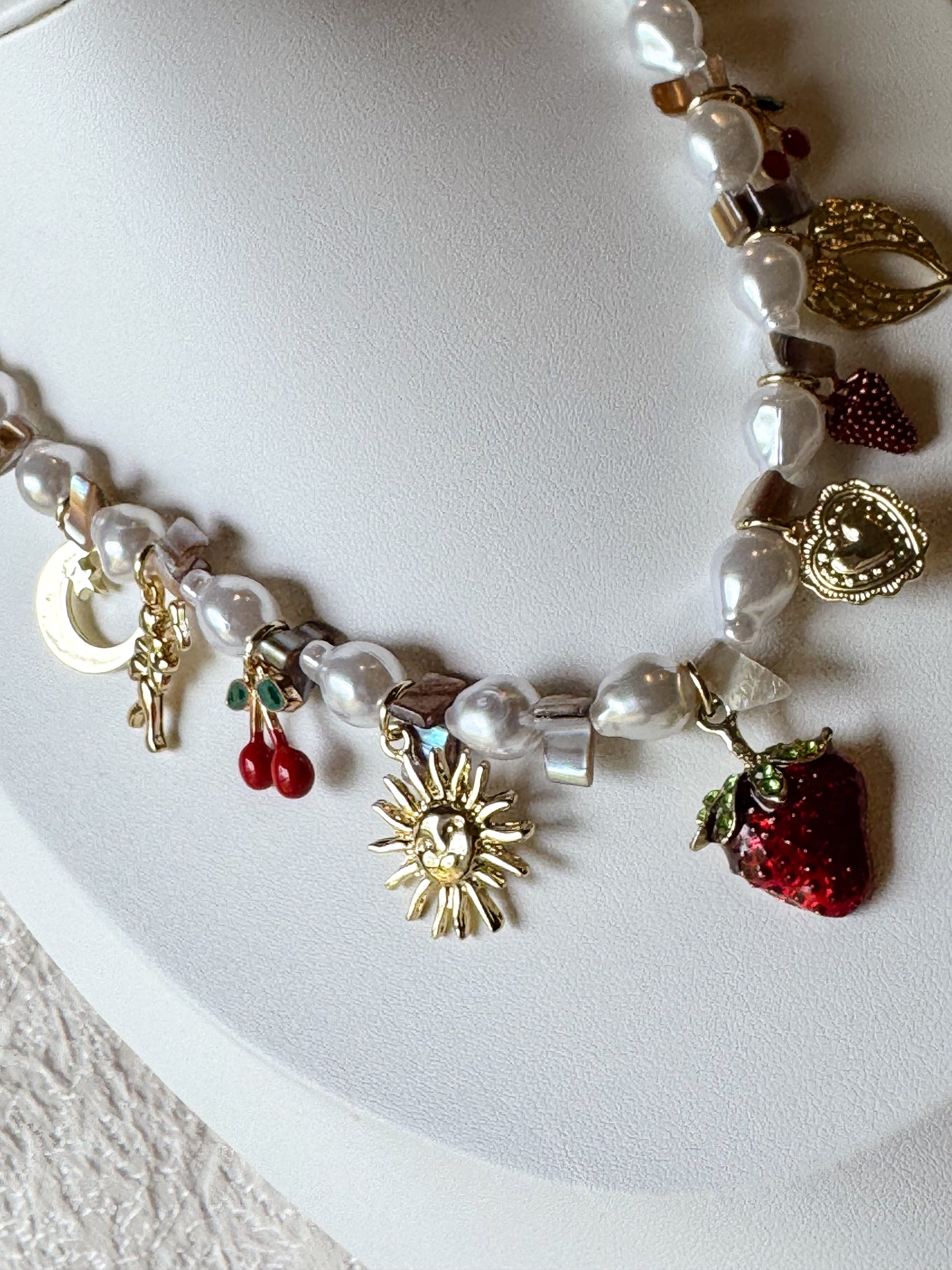 Pearl & Charms Garden Necklace