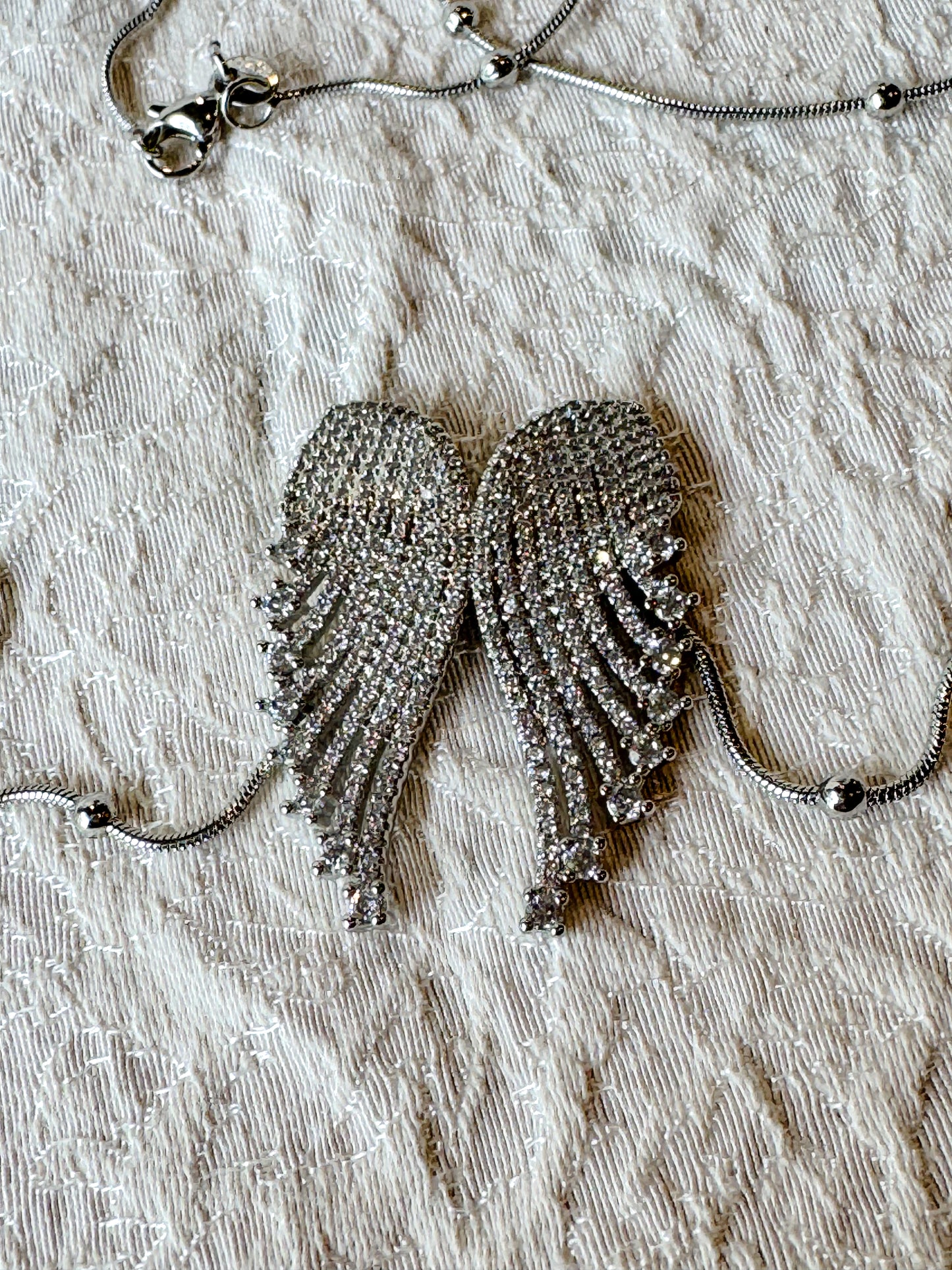 Silver Angel Wings Necklace