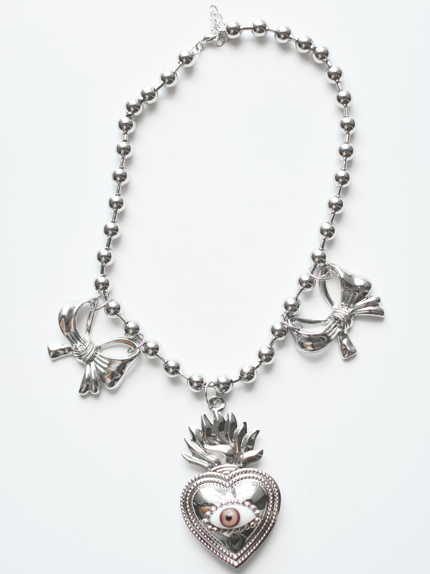 Sacred Heart Bow Necklace