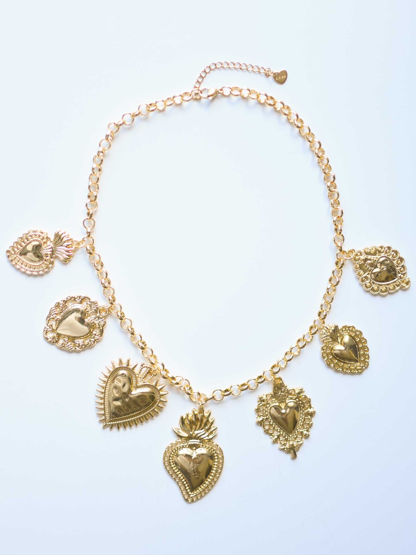 Milagro Hearts Charm Necklace – Gold & Silver Variants