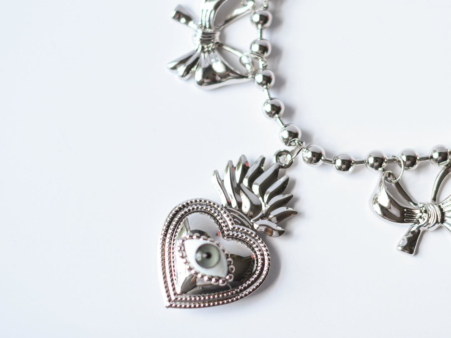 Sacred Heart Bow Necklace