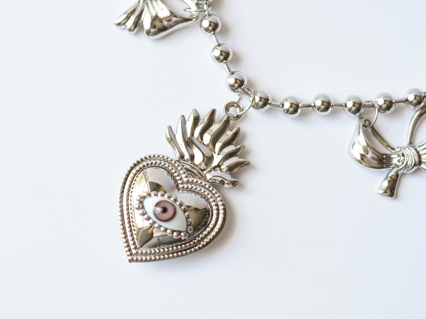 Sacred Heart Bow Necklace