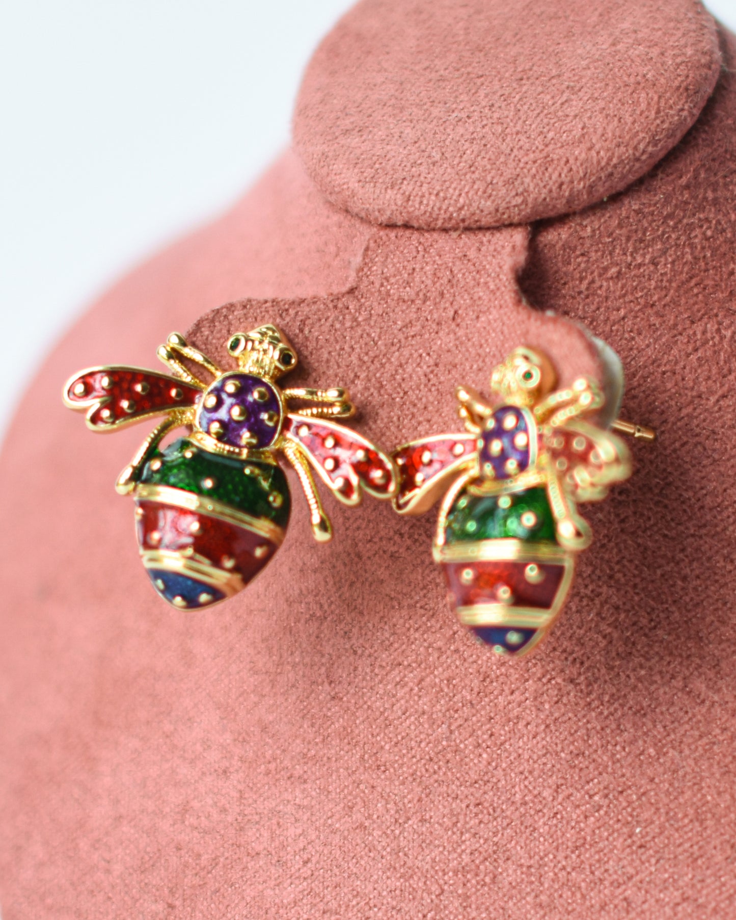 Colorful Bee Stud Earrings