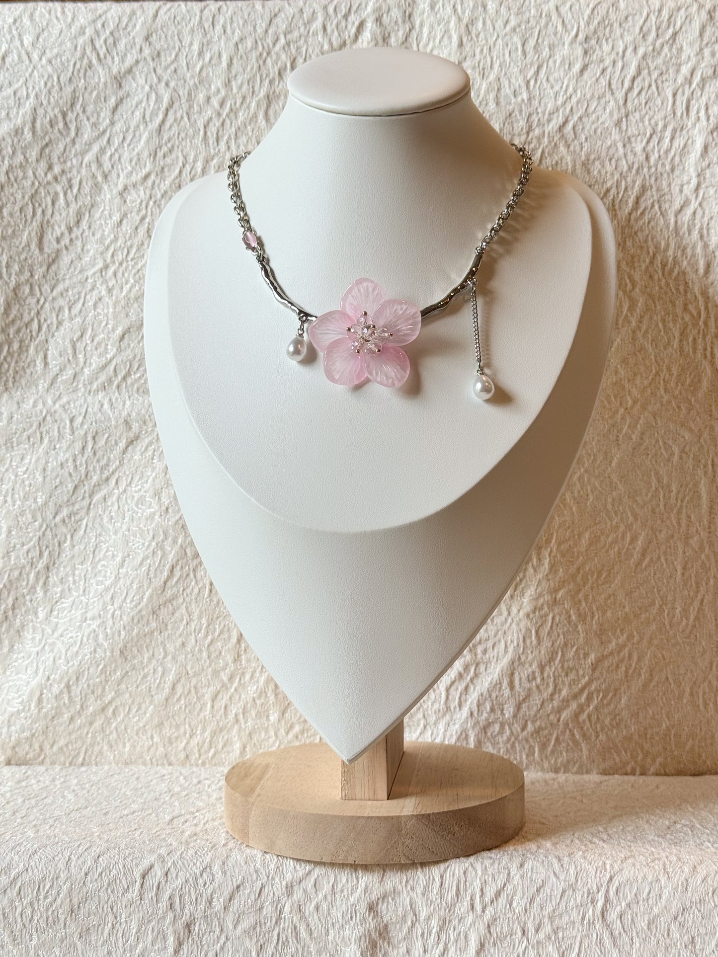 Pink Blossom Pearl Necklace
