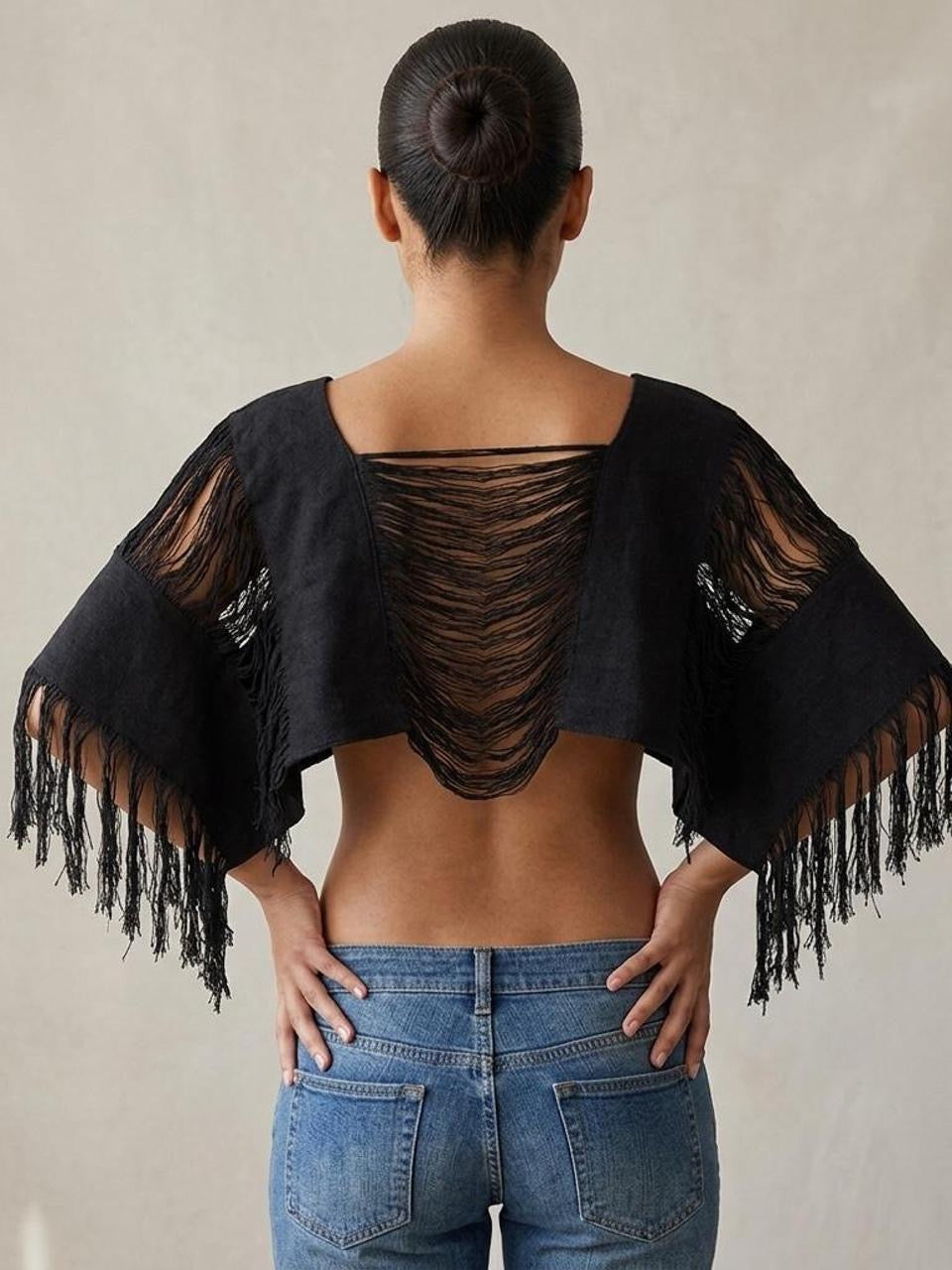 Noir Drift Poncho