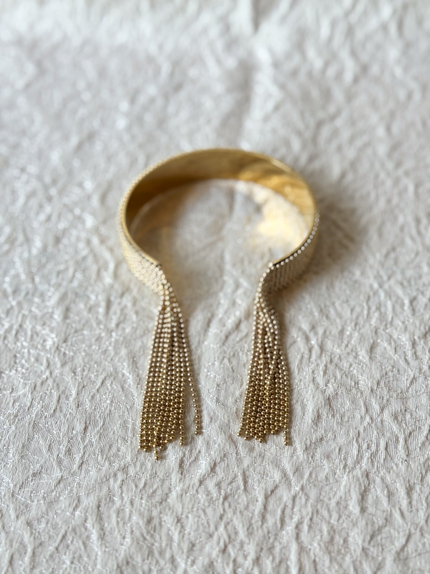 Golden Flow Fringe Bracelet