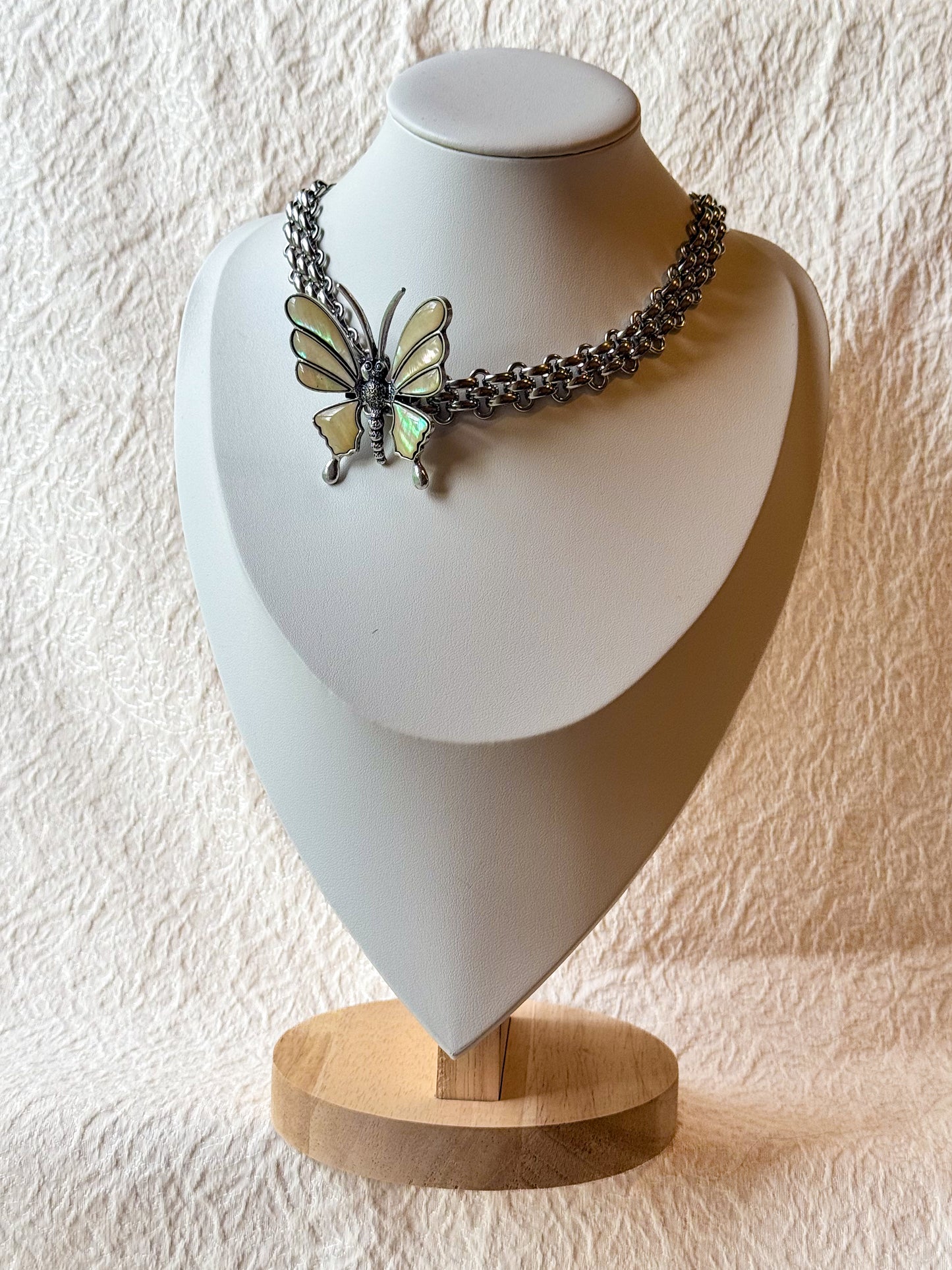 Mother of Pearl Butterfly Choker