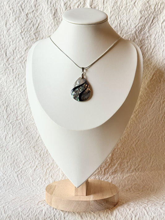 Abalone Teardrop Pendant Necklace