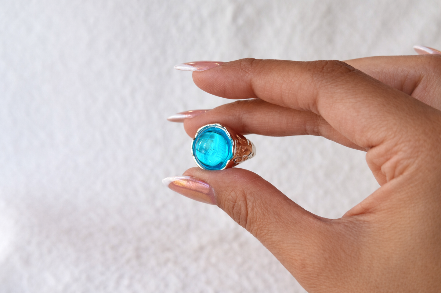 Azure Glow Ring – Size 7