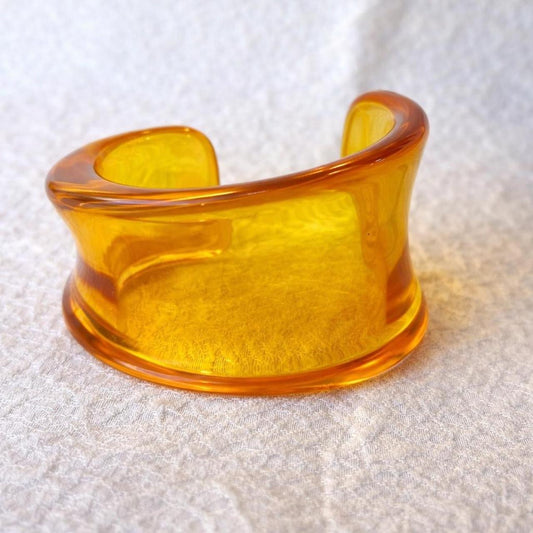 Stunning Amber-Style Resin Cuff Bracelet