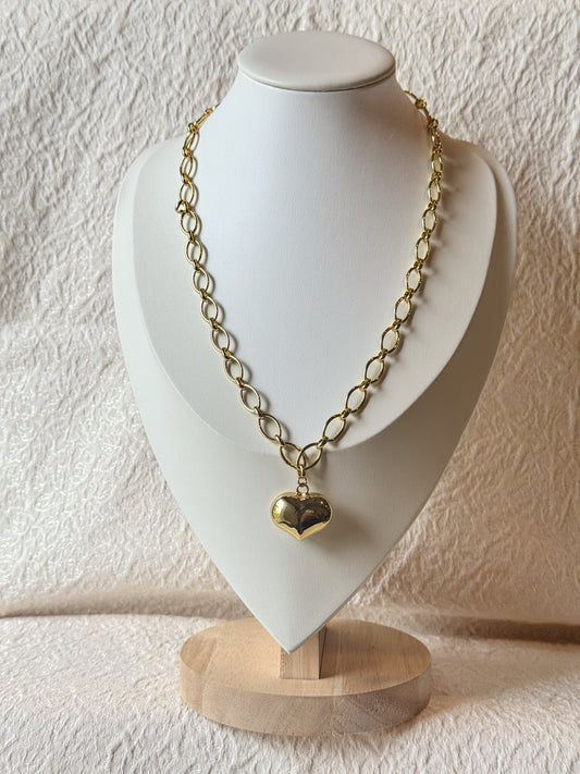 Golden Heart Pendant Chain