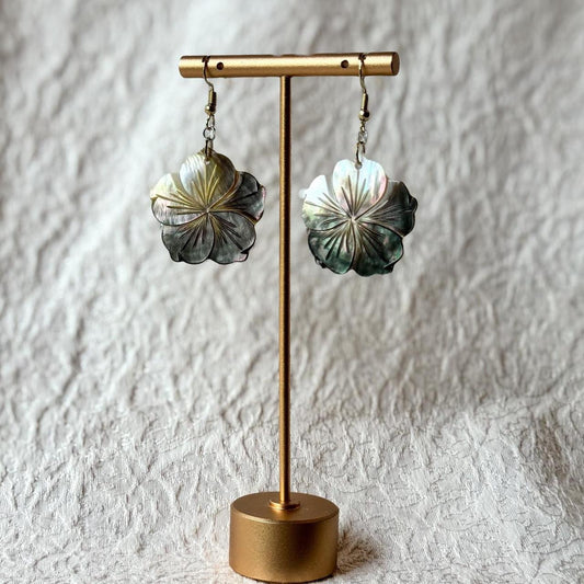 Mother of Pearl Flower Drop Earrings