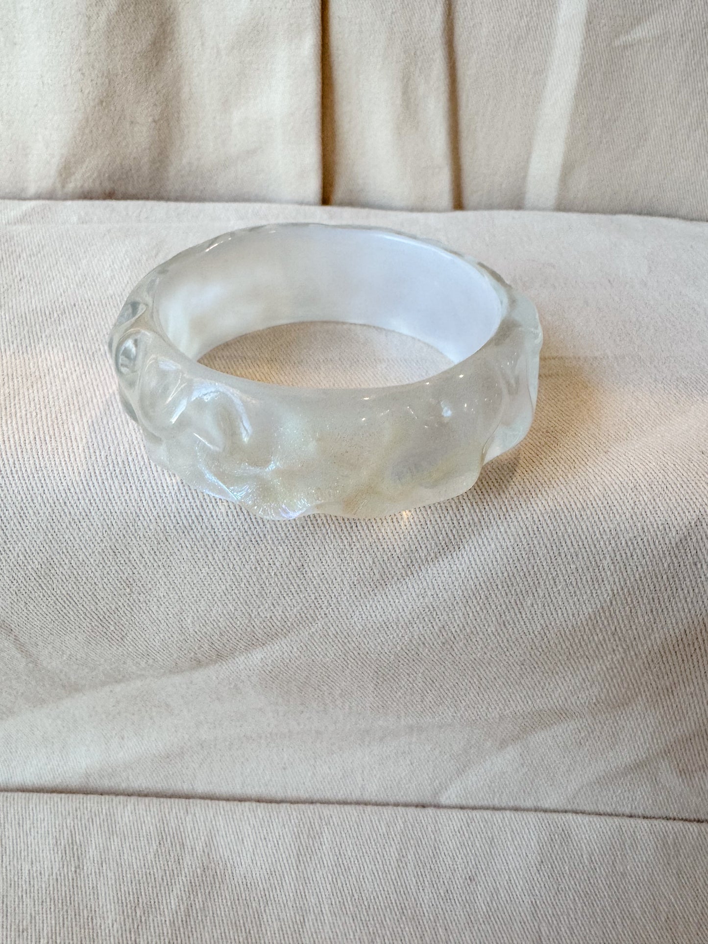 Iridescent Frost Sculpted Bangle