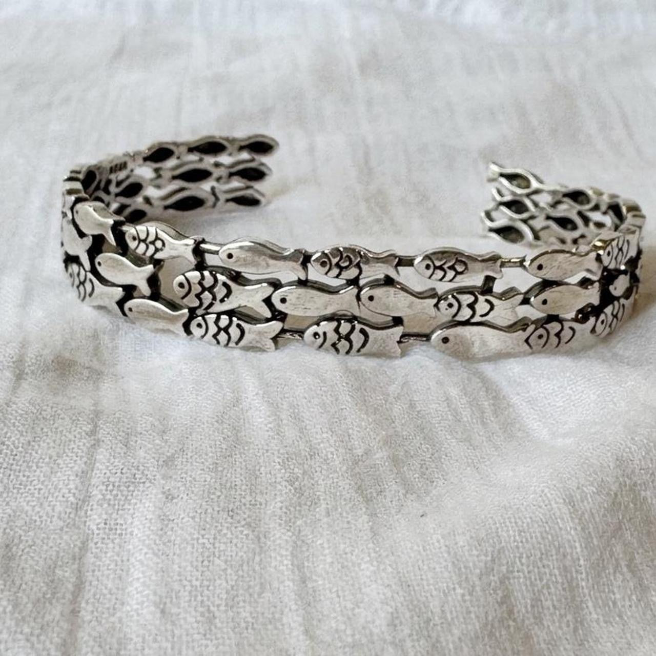 Sculpted Fish Cuff Bracelet