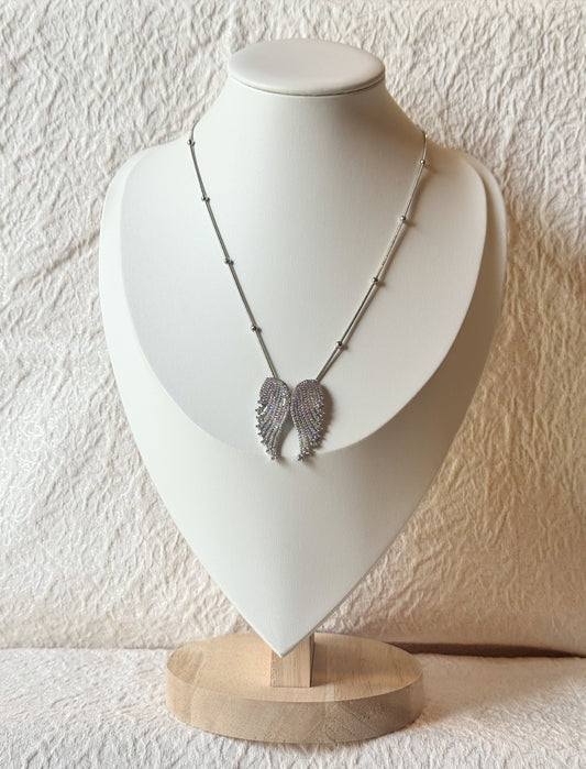 Silver Angel Wings Necklace