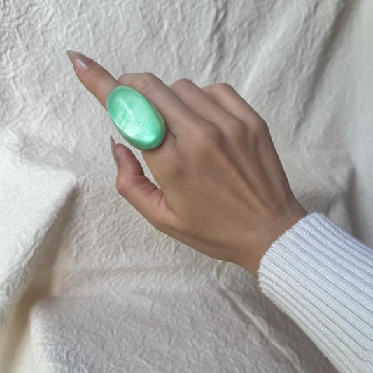 Mint Green Statement Ring – Size 7.5