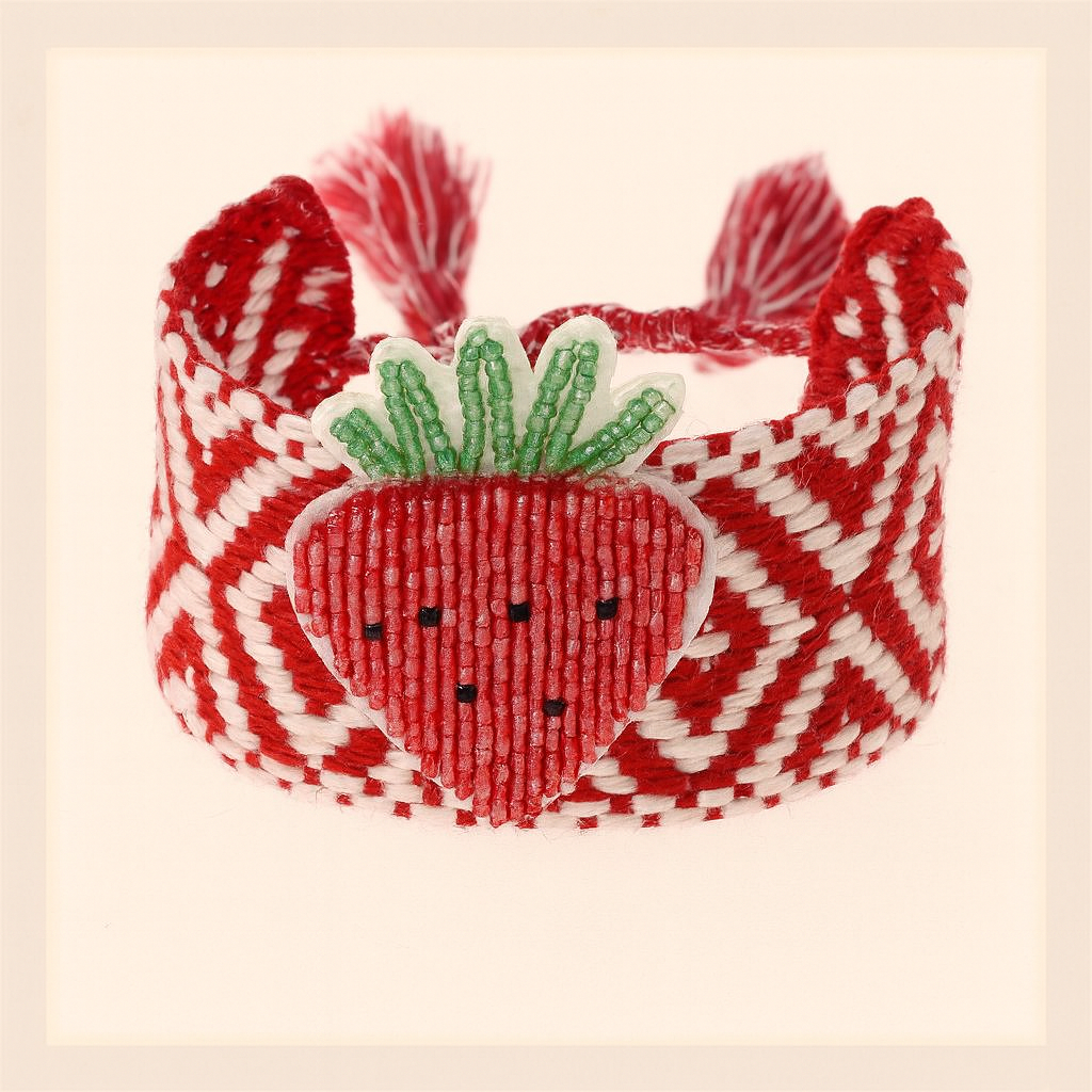 Strawberry Pop Woven Cuff