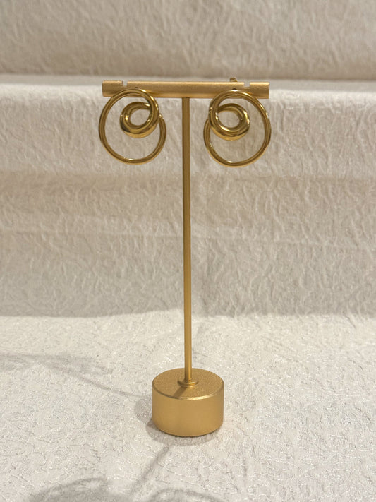 Golden Swirl Earrings